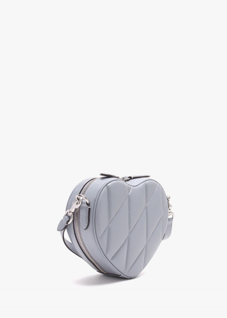 Womens COACH Crossbody Bags | Womens Heart Quilted Leather Cross-Body Bag In Grey Blue