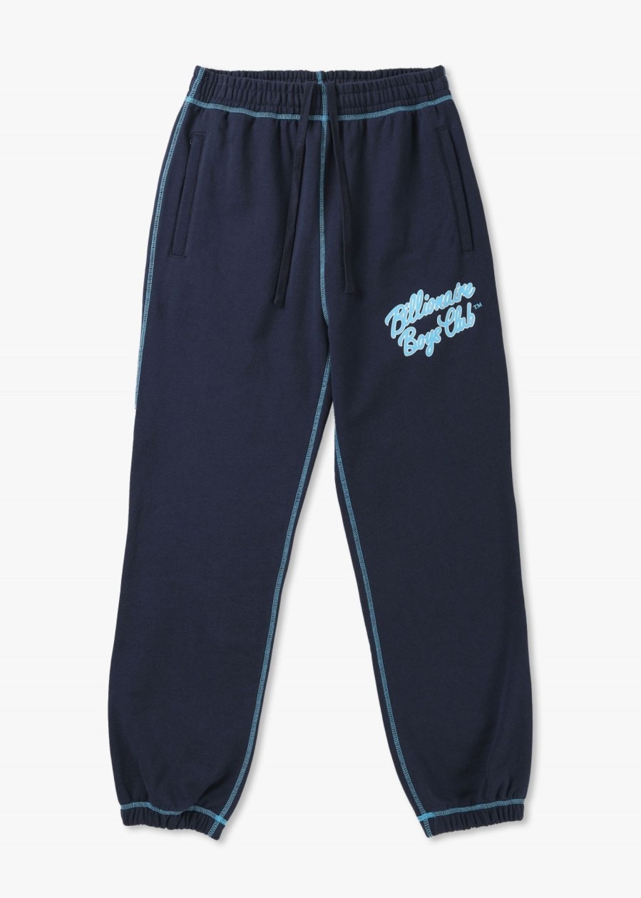 Mens BILLIONAIRE BOYS CLUB Trousers | Mens Script Logo Sweatpants In Navy