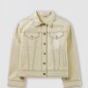 Womens STAND STUDIO Coats & Jackets | Womens Oversized Leather Jean Jacket In Cream