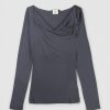 Womens NINETY PERCENT Tops | Np Atum Long Sleeve V Neck Top