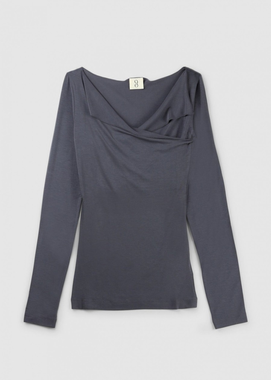 Womens NINETY PERCENT Tops | Np Atum Long Sleeve V Neck Top