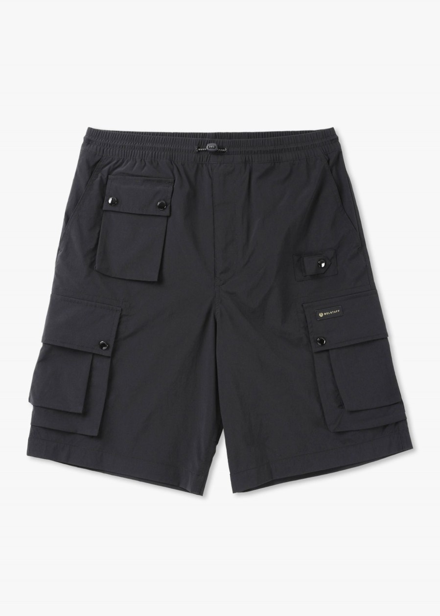 Mens BELSTAFF Shorts | Mens Castmaster Cargo Shorts In Black