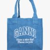 Womens GANNI Tote Bags | Womens Large Easy Shopper In Denim Blue