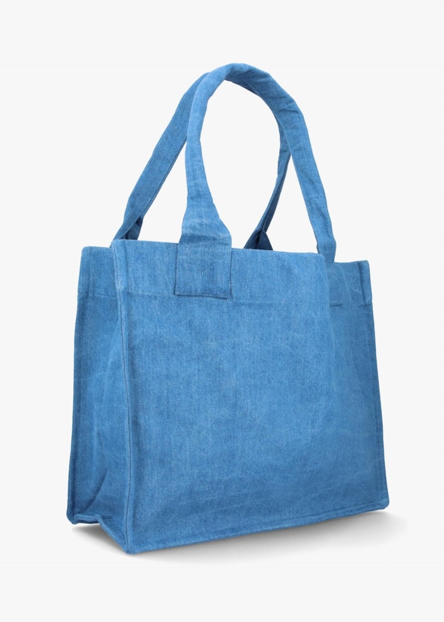 Womens GANNI Tote Bags | Womens Large Easy Shopper In Denim Blue