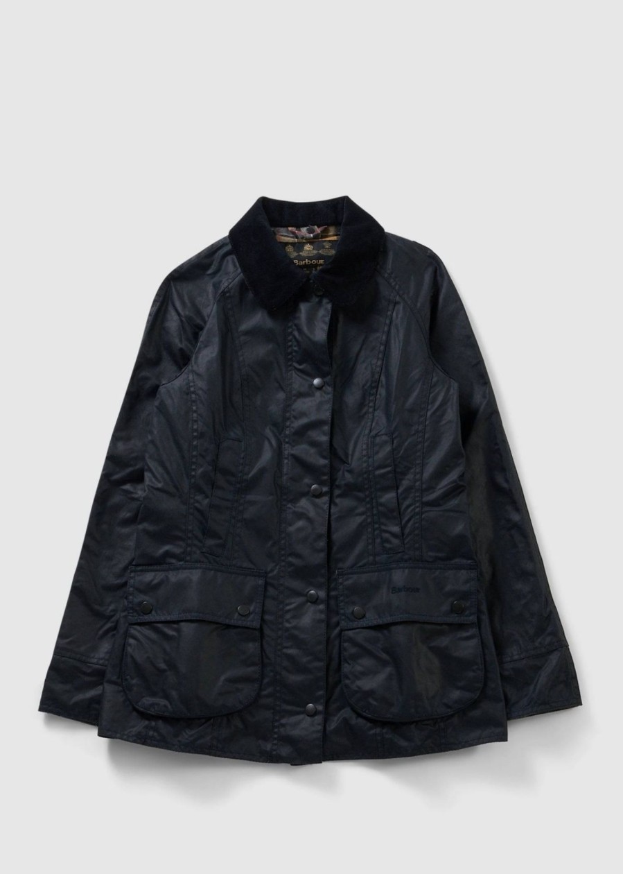 Womens BARBOUR Coats & Jackets | Womens Classic Beadnell Wax Jacket In Navy