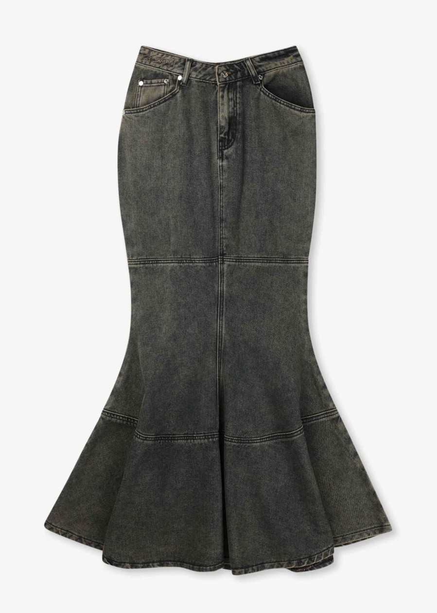 Womens HOUSE OF SUNNY Skirts | Hs House Of Sunny Cortyard Tulip Denim Skirt