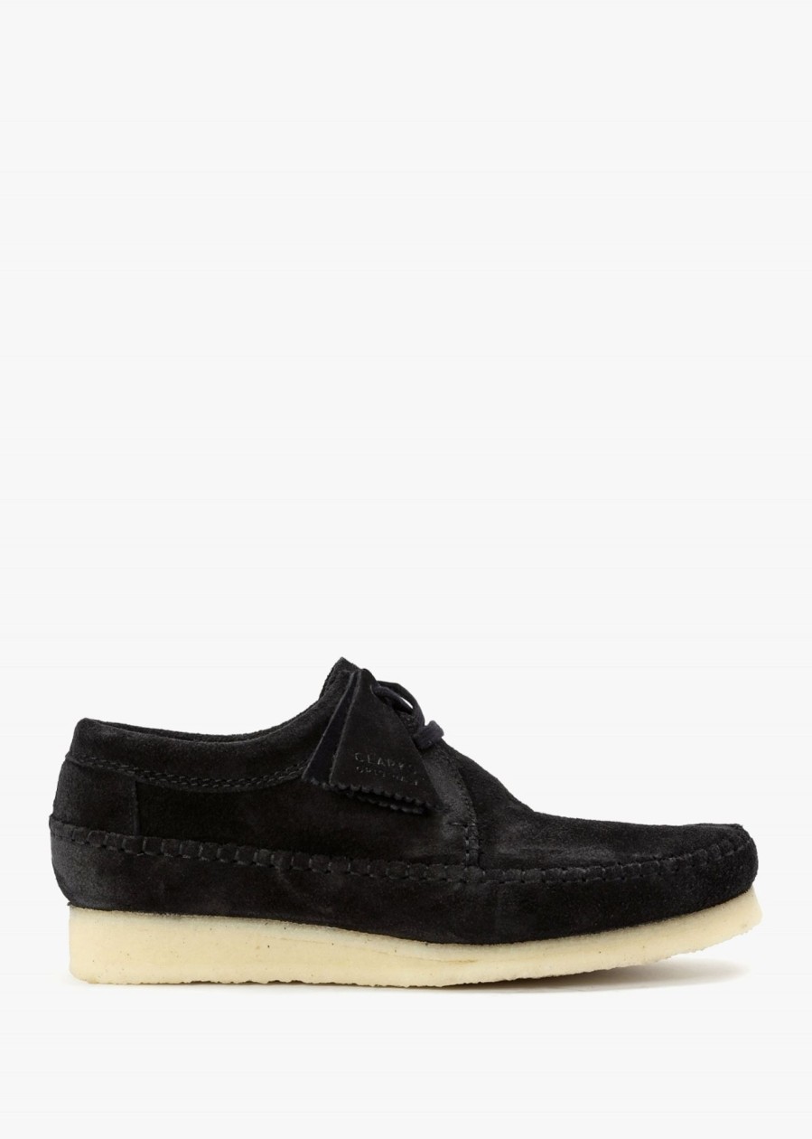 Mens CLARKS ORIGINALS Shoes | Mens Weaver Suede Shoes In Black