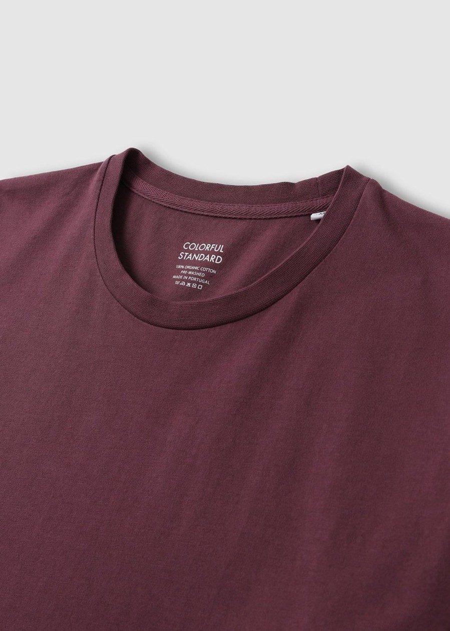 Mens COLORFUL STANDARD T-Shirts | Mens Classic Organic T-Shirt In Dusty Plum