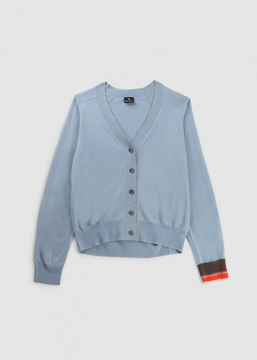 Womens PS PAUL SMITH Knitwear | Ps Ps Paul Smith Cardigan With Stripe Sleeve