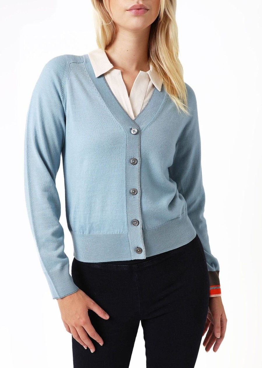 Womens PS PAUL SMITH Knitwear | Ps Ps Paul Smith Cardigan With Stripe Sleeve