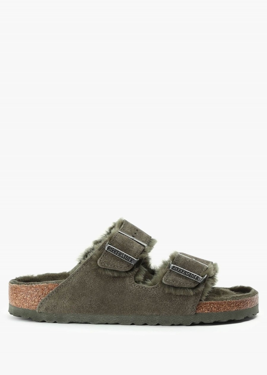 Womens BIRKENSTOCK Gifting | Womens Arizona Shearling Sandals In Thyme