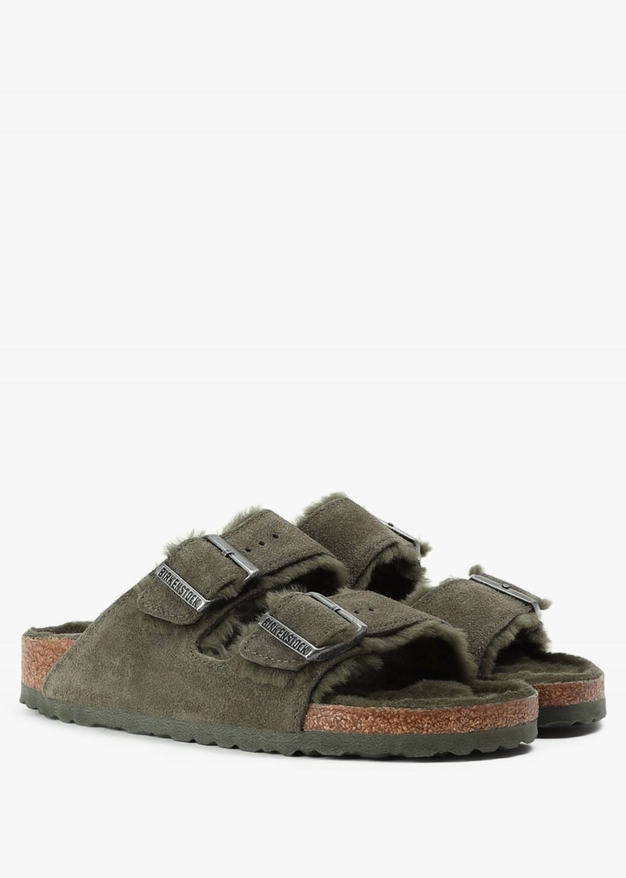 Womens BIRKENSTOCK Gifting | Womens Arizona Shearling Sandals In Thyme