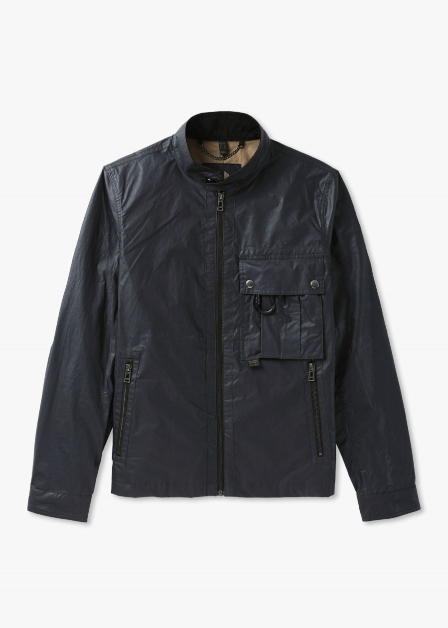 Mens BELSTAFF Coats & Jackets | Mens Centenary Racer In Black & British Khaki