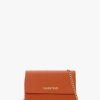 Womens VALENTINO Wallets & Cardholders | Womens Zero Relove Recycle Wallet On A Chain In Arancio