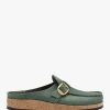 Womens BIRKENSTOCK Flats | Womens Buckley Leather Backless Moccasins In Thyme