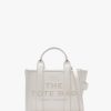 Womens MARC JACOBS Tote Bags | Womens The Leather Small Tote Bag In Cotton Silver