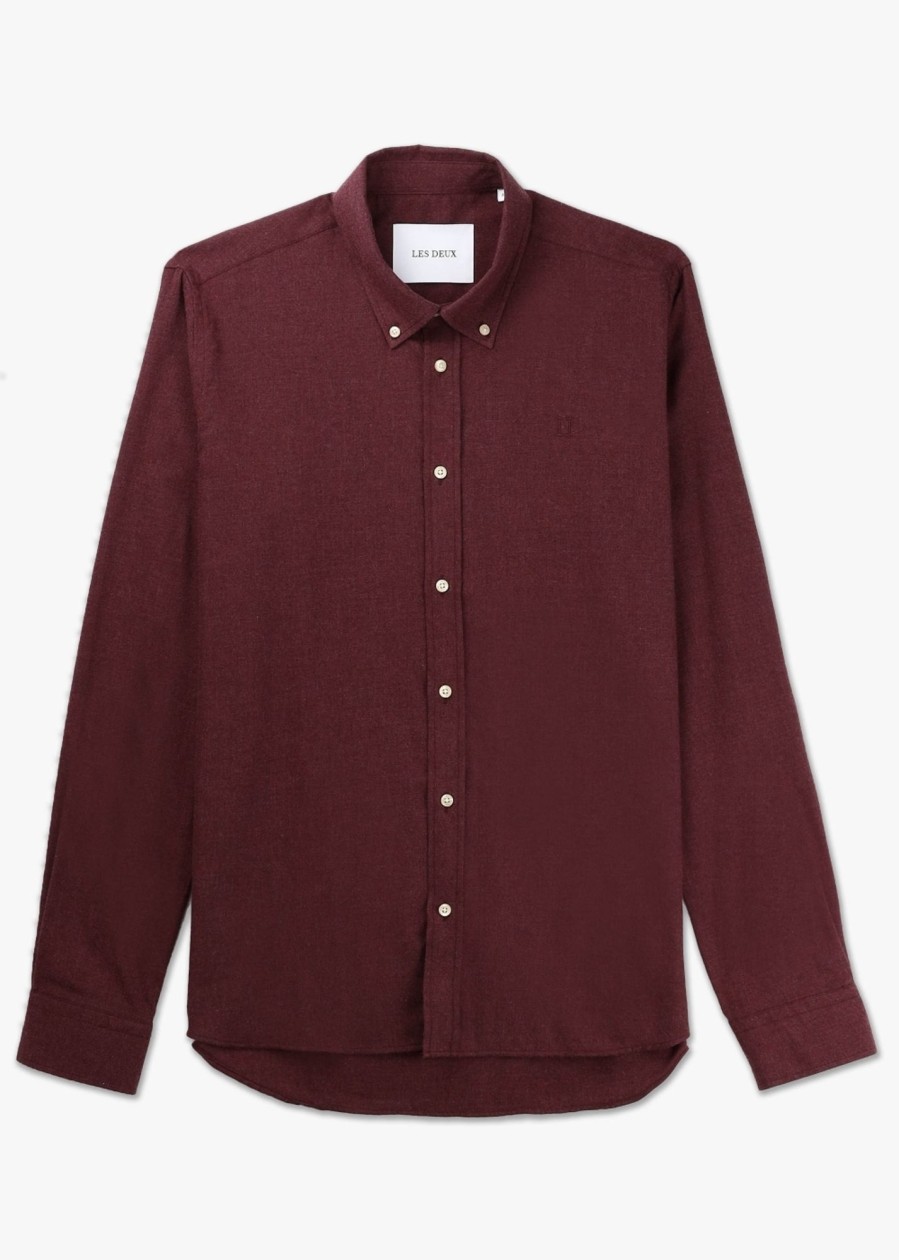 Mens LES DEUX Shirts | Mens Desert Reg Shirt In Red