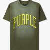 Mens PURPLE BRAND T-Shirts | Mens Heavy Jersey Short Sleeve T-Shirt In Green