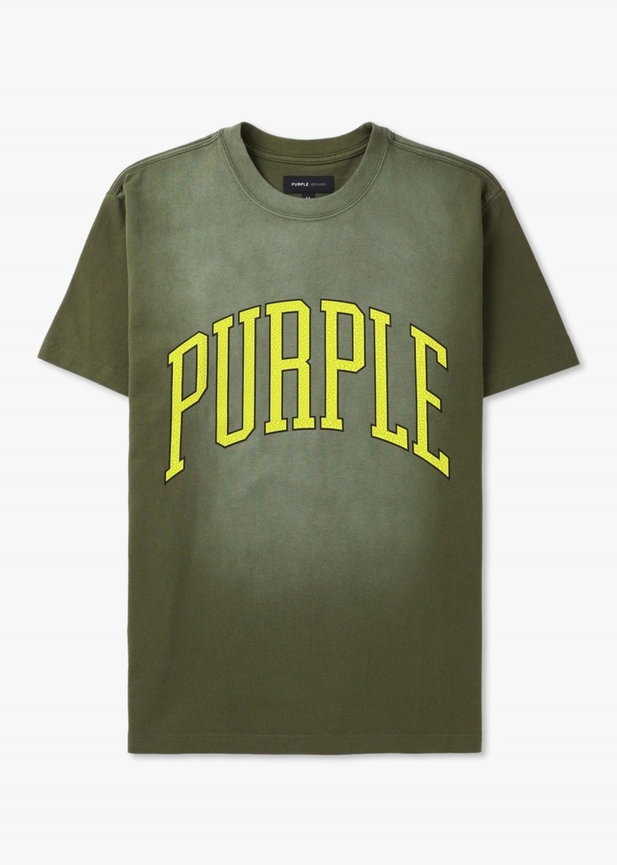 Mens PURPLE BRAND T-Shirts | Mens Heavy Jersey Short Sleeve T-Shirt In Green