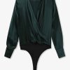 Womens HOLLAND COOPER Tops | Womens Silk Bodysuit In Emerald