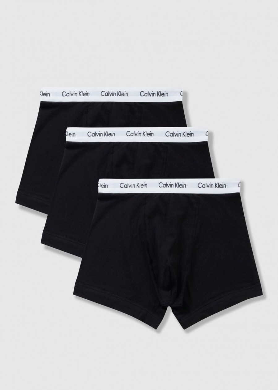 Mens CALVIN KLEIN Underwear | Mens Underwear 3 Pack Logo Trunks In Black