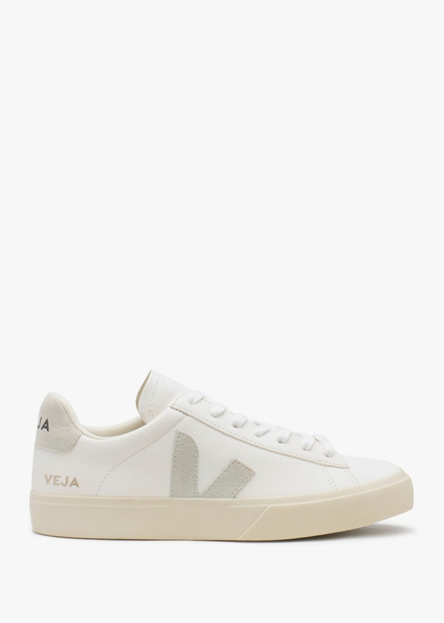 Womens VEJA Gifting | Womens Campo Chromefree Leather Trainers In Extra White Natural