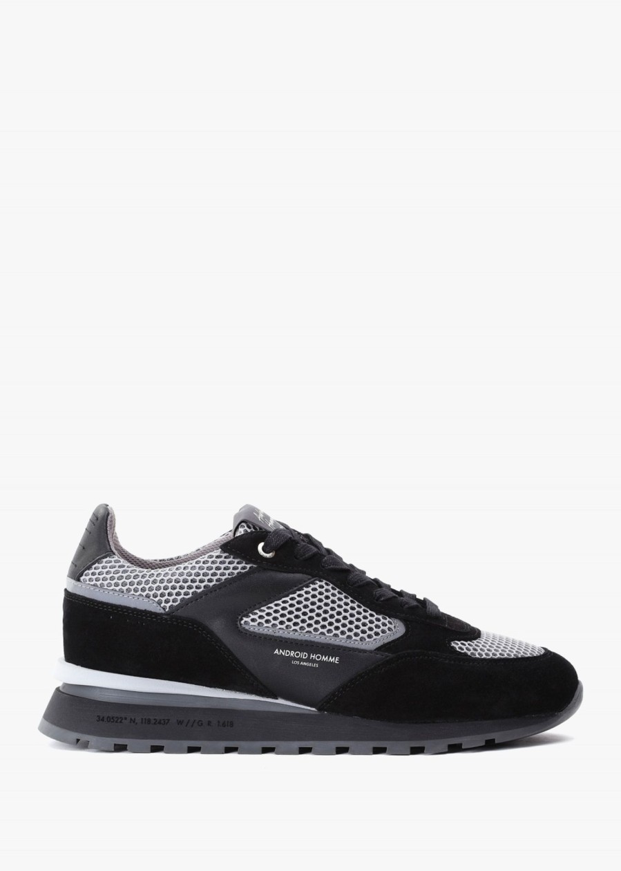 Mens ANDROID HOMME Trainers | Mens Lechuza Racer Trainers In Black