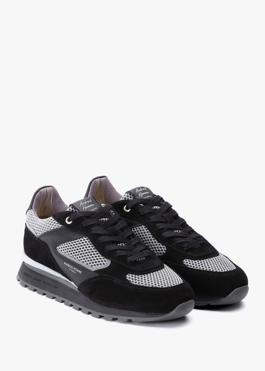 Mens ANDROID HOMME Trainers | Mens Lechuza Racer Trainers In Black