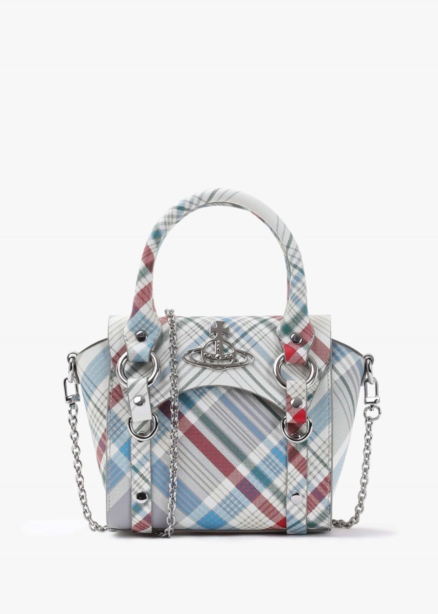 Womens VIVIENNE WESTWOOD Shoulder Bags | Womens Betty Mini Leather Tote Bag In Madras Check