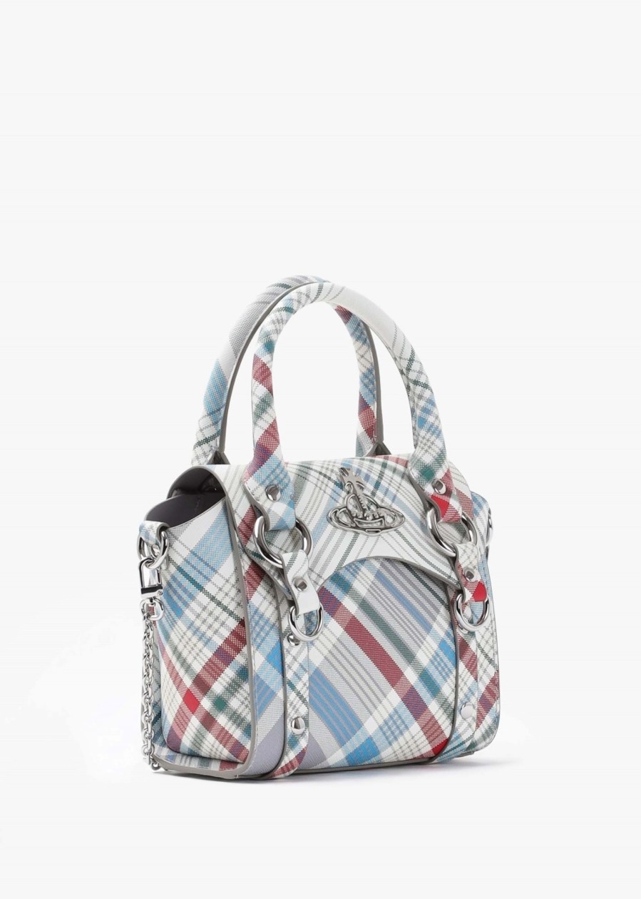 Womens VIVIENNE WESTWOOD Shoulder Bags | Womens Betty Mini Leather Tote Bag In Madras Check