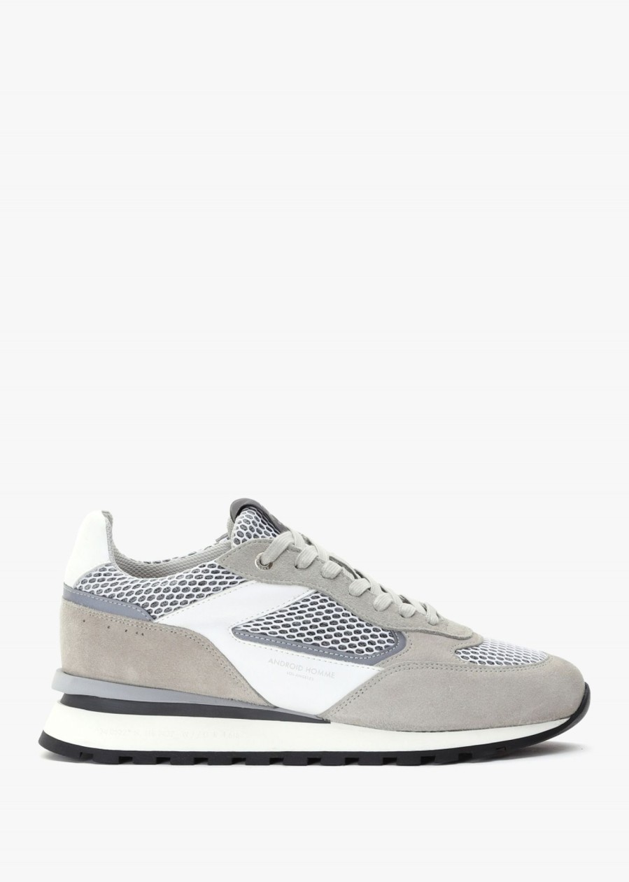 Mens ANDROID HOMME Trainers | Mens Lechuza Racer Trainers In White