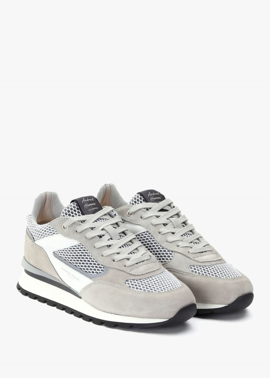 Mens ANDROID HOMME Trainers | Mens Lechuza Racer Trainers In White