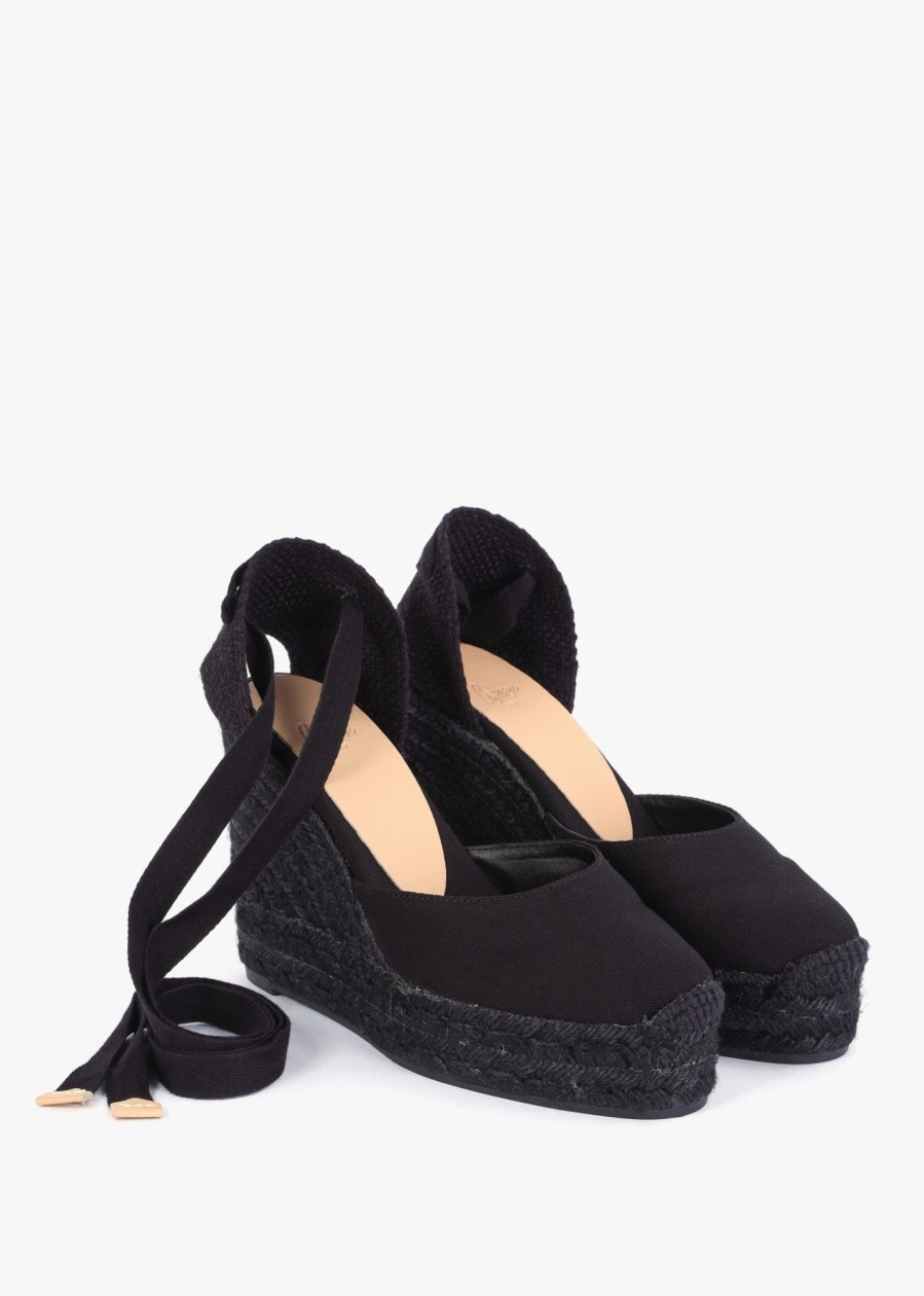 Womens CASTANER Wedges | Womens Carina Platform Wedge Espadrilles In Black