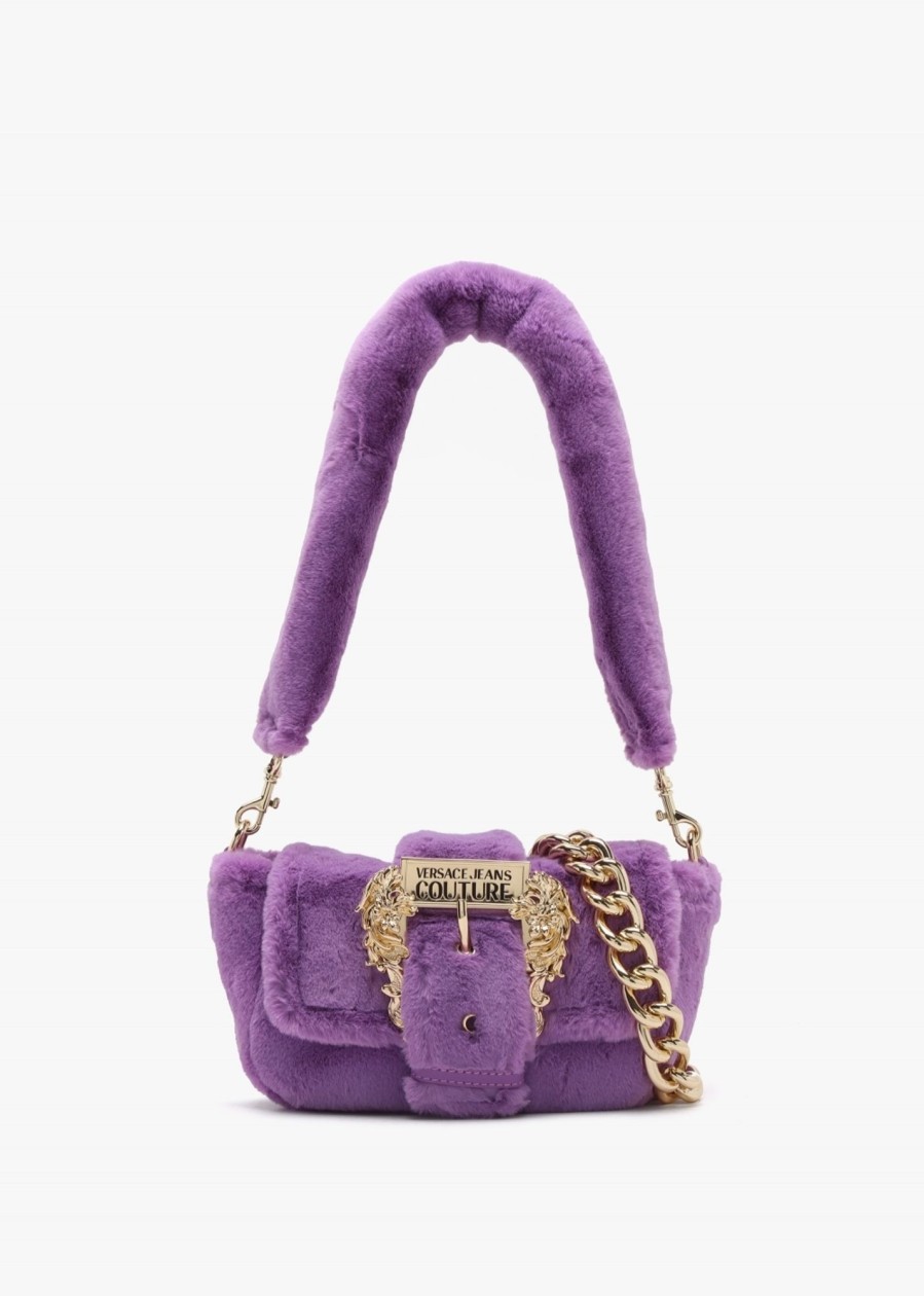 Womens VERSACE JEANS COUTURE Shoulder Bags | Womens Couture Faux Fur Bag In Lilac