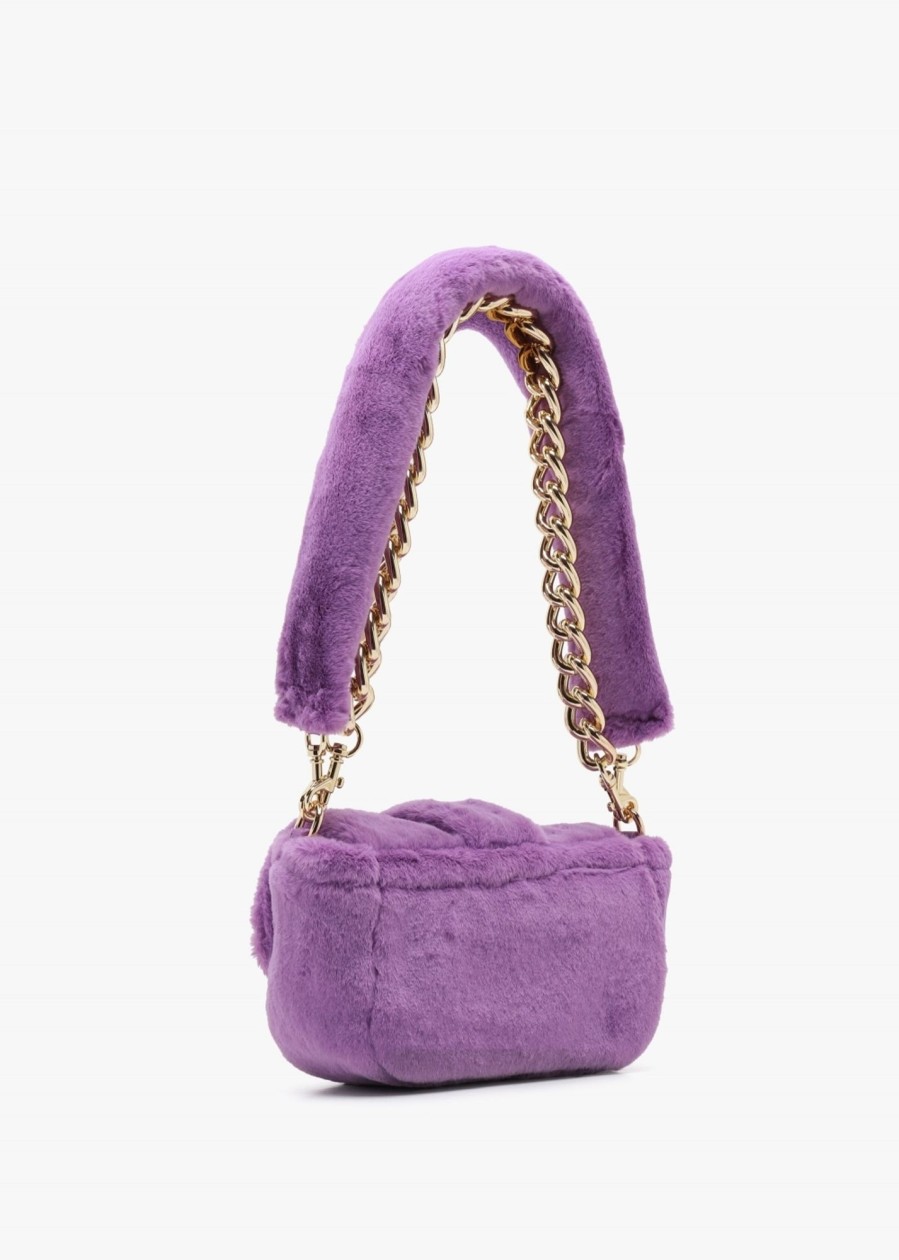 Womens VERSACE JEANS COUTURE Shoulder Bags | Womens Couture Faux Fur Bag In Lilac