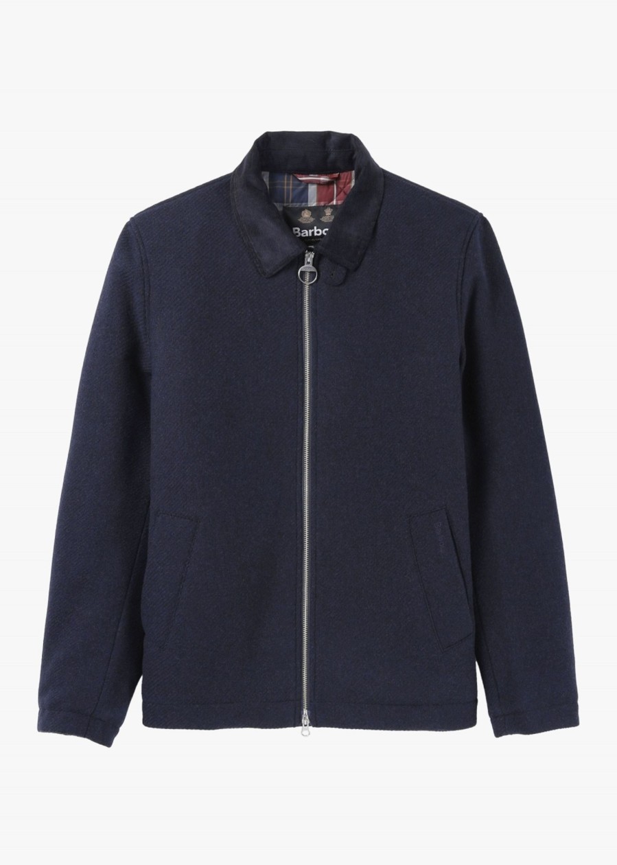 Mens BARBOUR Coats & Jackets | Mens Foulton Wool Jacket In Navy