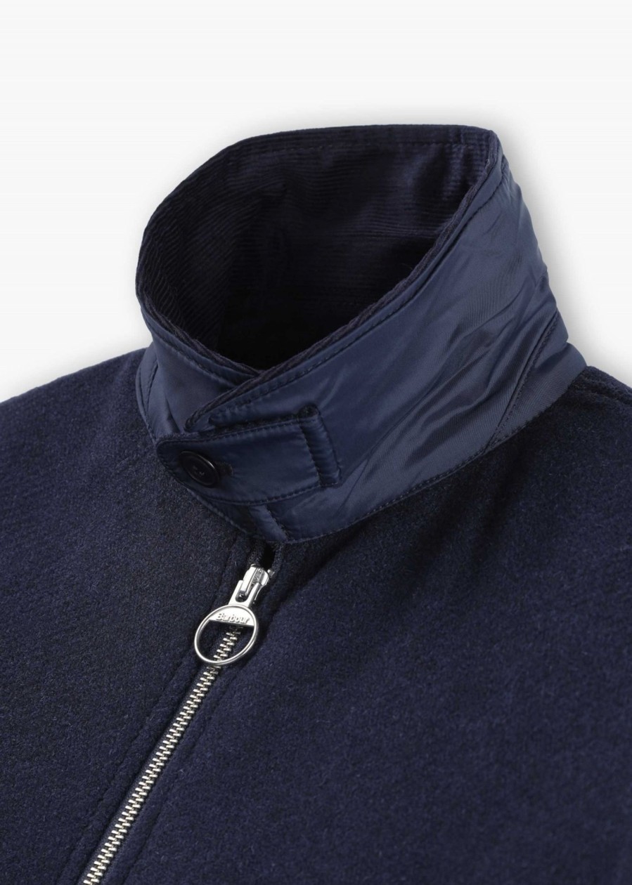 Mens BARBOUR Coats & Jackets | Mens Foulton Wool Jacket In Navy