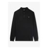 Mens PAUL & SHARK Polo Shirts | Mens Cotton Pique Lon Sleeve Polo Shirt With Iconic Badge In Black