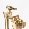 Womens VIVIENNE WESTWOOD Heels | Women'S Britney Platform Gold Heels