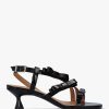 Womens GANNI Sandals | Womens Multi Bow Mid Heels In Black Patent