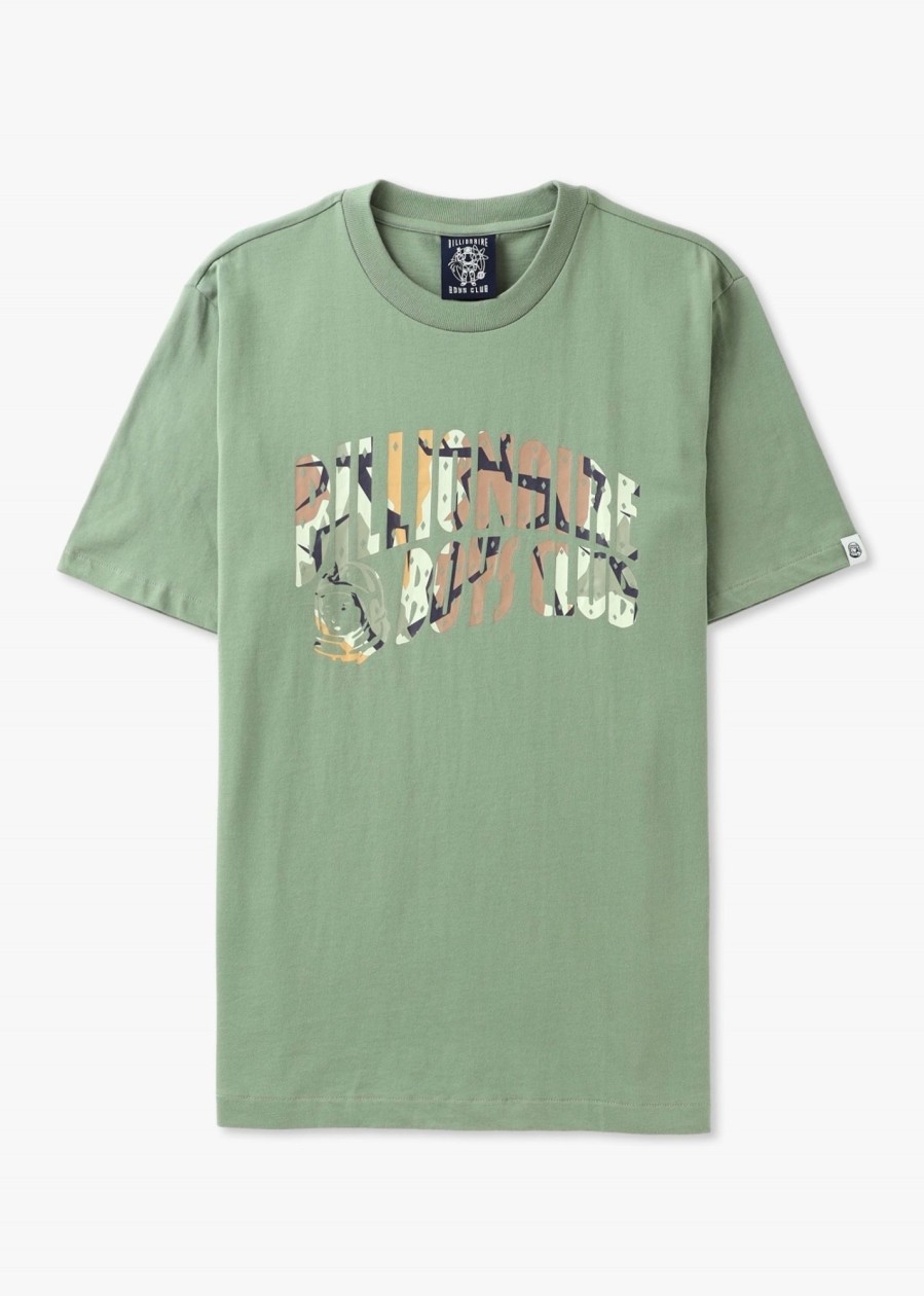 Mens BILLIONAIRE BOYS CLUB T-Shirts | Mens Camo Arch Logo T-Shirt In Green