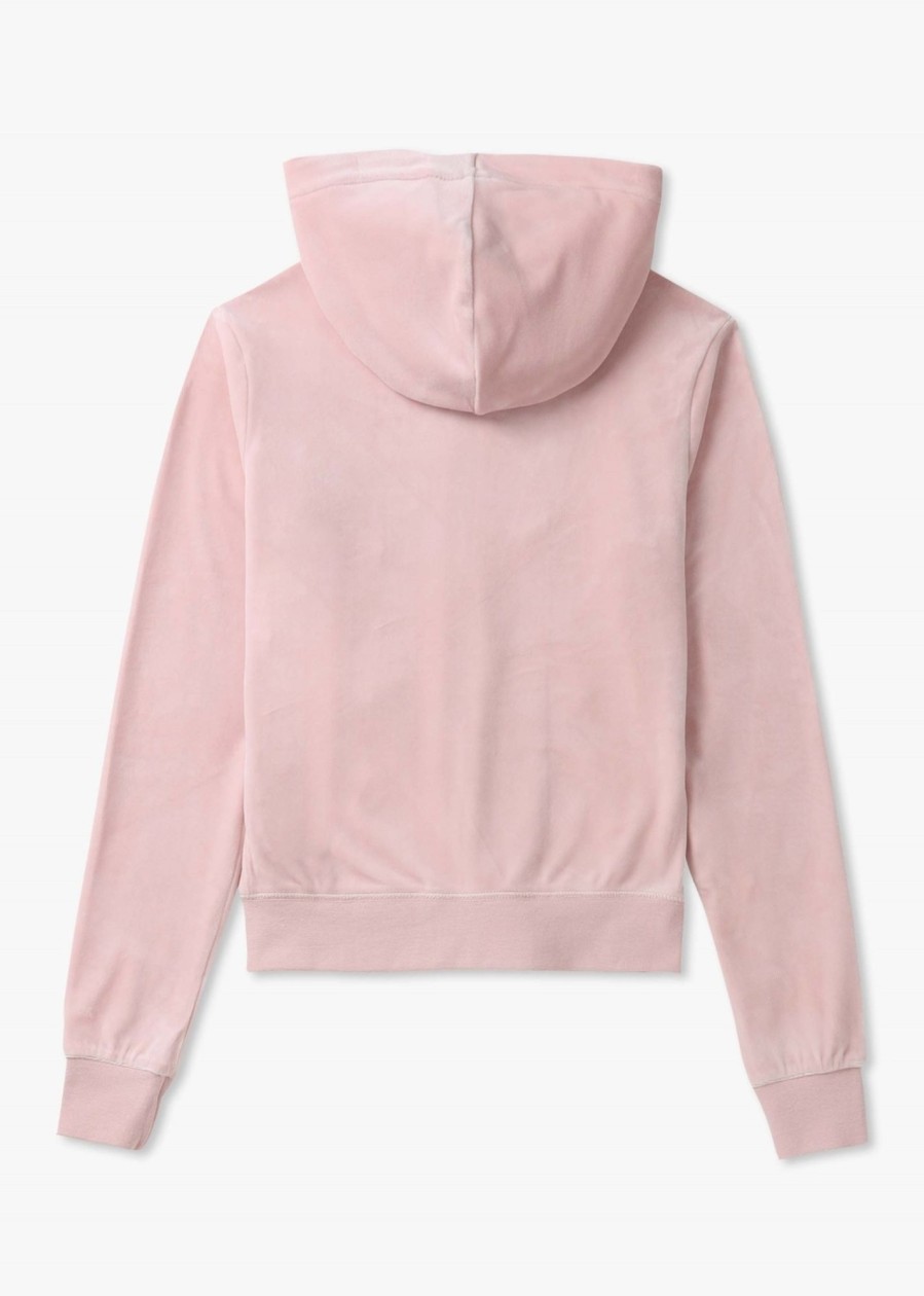 Womens JUICY COUTURE Sweatshirts & Hoodies | Womens Robertson Classic Zip Up Hoodie In Light Pink