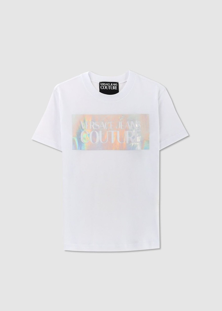 Womens VERSACE JEANS COUTURE Tops | Vjc Sequince Logo T-Shirt