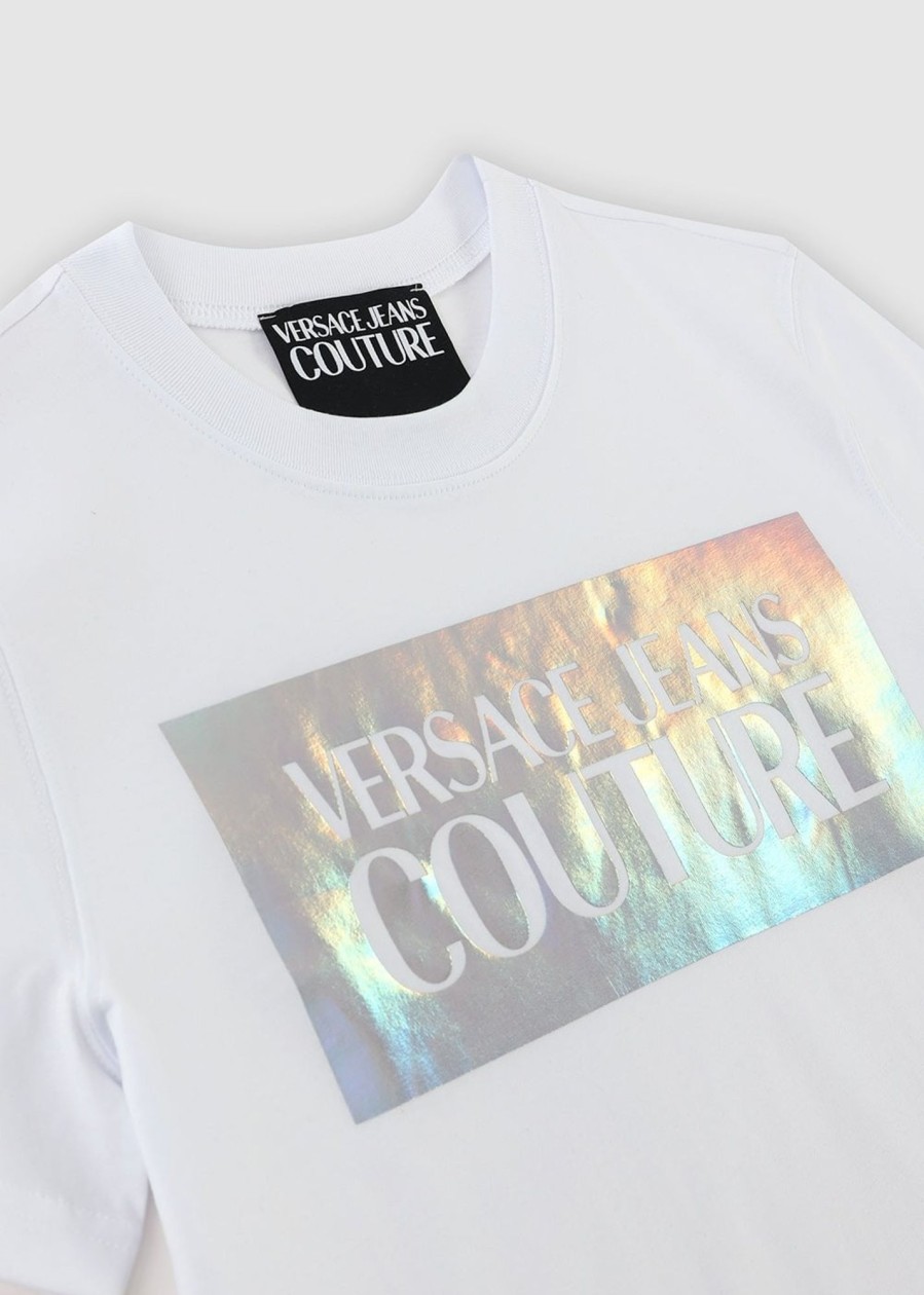 Womens VERSACE JEANS COUTURE Tops | Vjc Sequince Logo T-Shirt