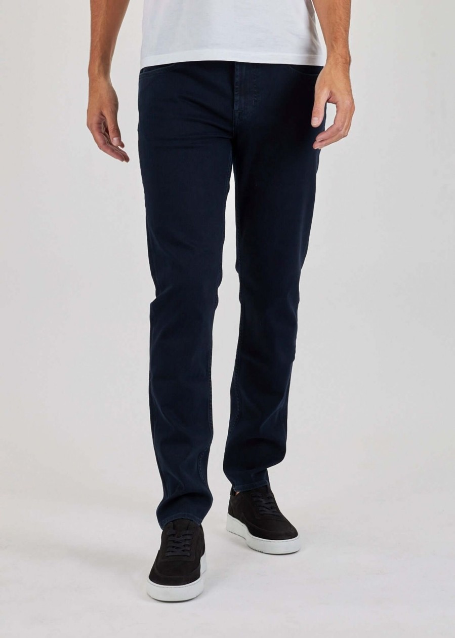 Mens 7 FOR ALL MANKIND Jeans | Mens Slimmy Tapered Luxe Performance Eco Jeans In Dark Blue