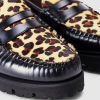 Womens G.H.BASS Loafers | Womens Weejun 90'S Wildlife Leopard Loafers In Black And Mid Brown