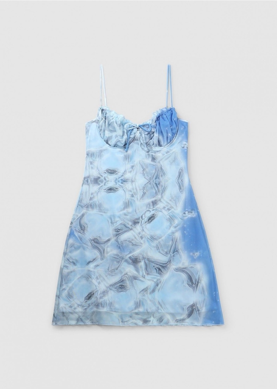 Womens FIORUCCI Dresses | Womens Ice Print Balconette Dress In Blue