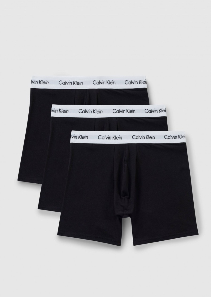 Mens CALVIN KLEIN Underwear | Mens Underwear 3 Pack Boxer Briefs In Black