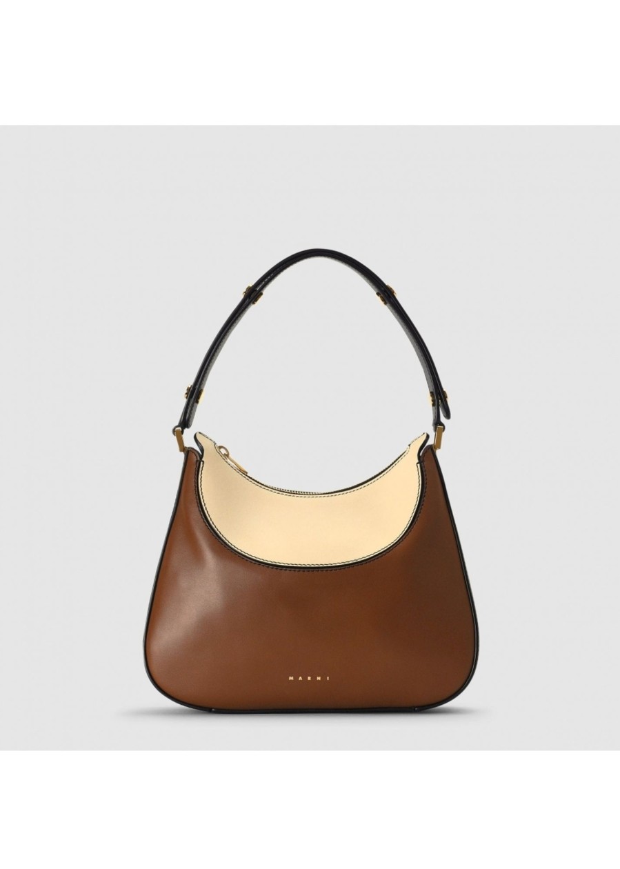 Womens MARNI Shoulder Bags | Women'S Hobo Brown Shoulder Bag