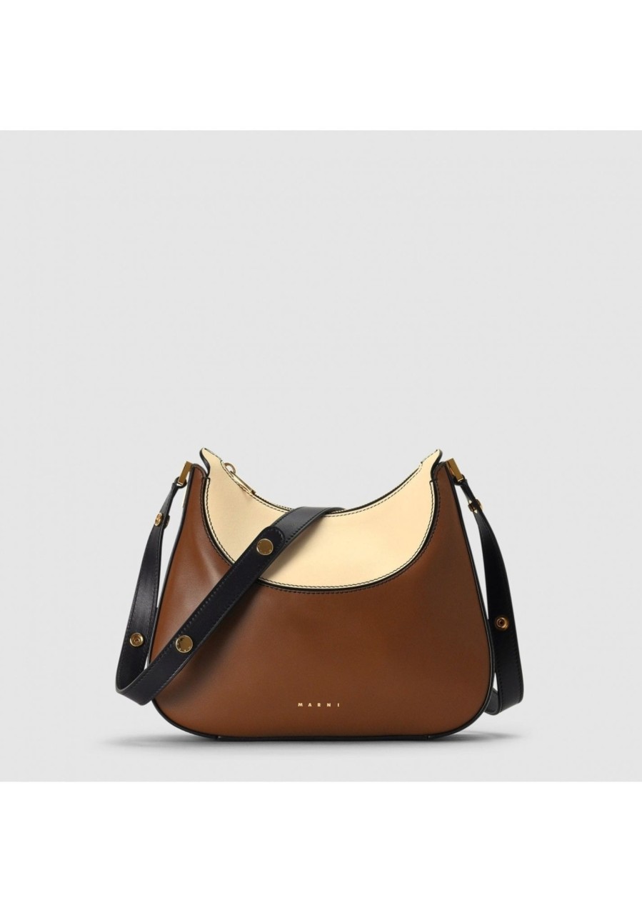 Womens MARNI Shoulder Bags | Women'S Hobo Brown Shoulder Bag